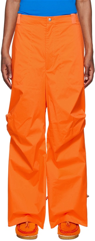 Photo: Moncler Genius 2 Moncler 1952 Orange Nylon Trousers