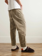 KAPITAL - Katsuragi Straight-Leg Cotton-Twill Drawstring Cargo Trousers - Neutrals