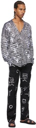 Bloke Black Hand-Dyed Graphic Trousers