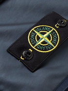 Stone Island - Logo-Appliquéd Garment-Dyed Coated-Cotton Gilet - Blue