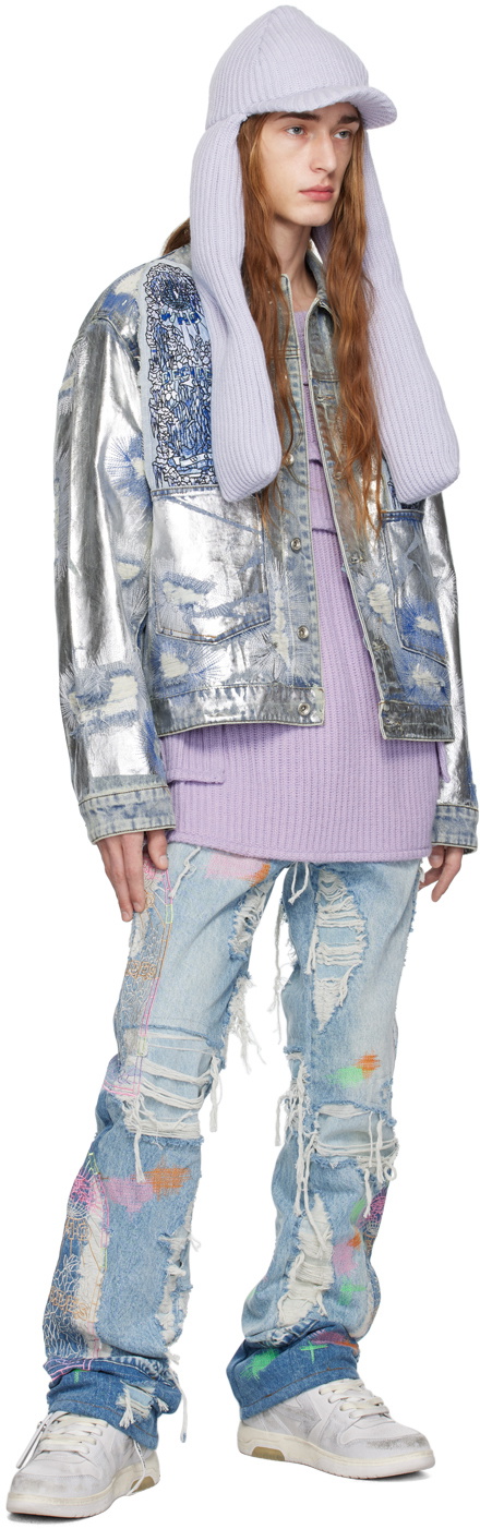 Who Decides War Blue Heavy Metal Denim Jacket