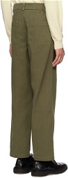 ANOTHER ASPECT Green Regular-Fit Trousers