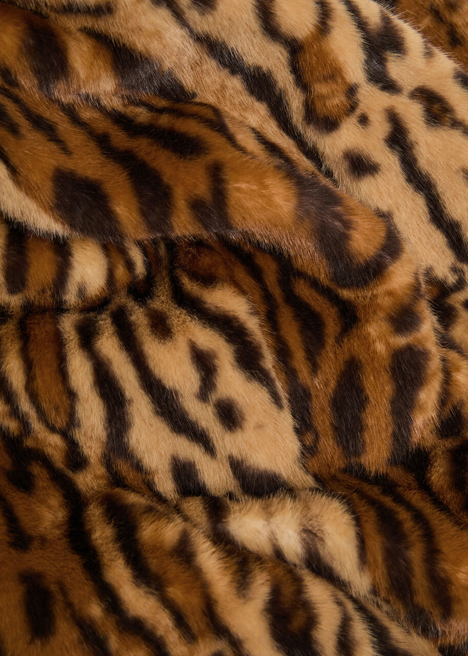 Stand Studio Camille Cocoon Leopard-print Faux fur Coat