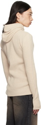 EGONlab Beige Knit Hoodie