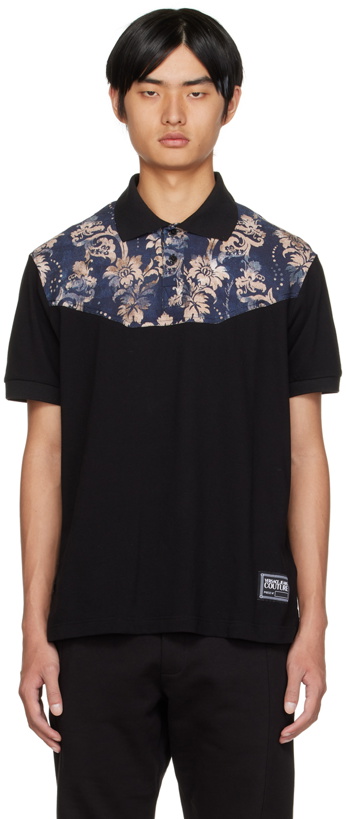 Photo: Versace Jeans Couture Black Panel Polo
