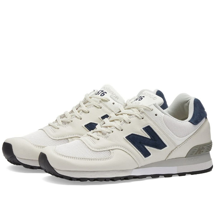 Photo: New Balance Men's OU576LWG Sneakers in White/Navy