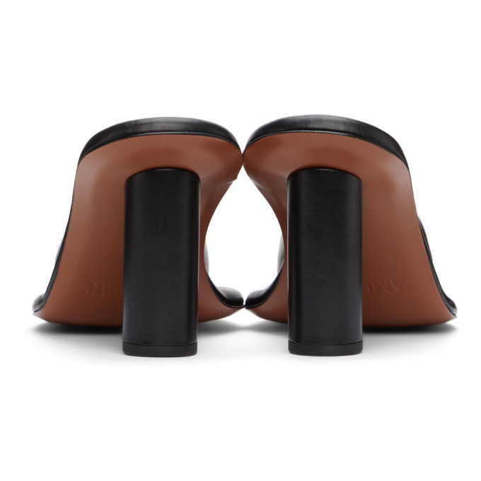 Ambush Black Leather Cushion Sandals Ambush