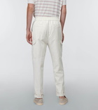 Brunello Cucinelli - Tapered cotton and linen canvas pants