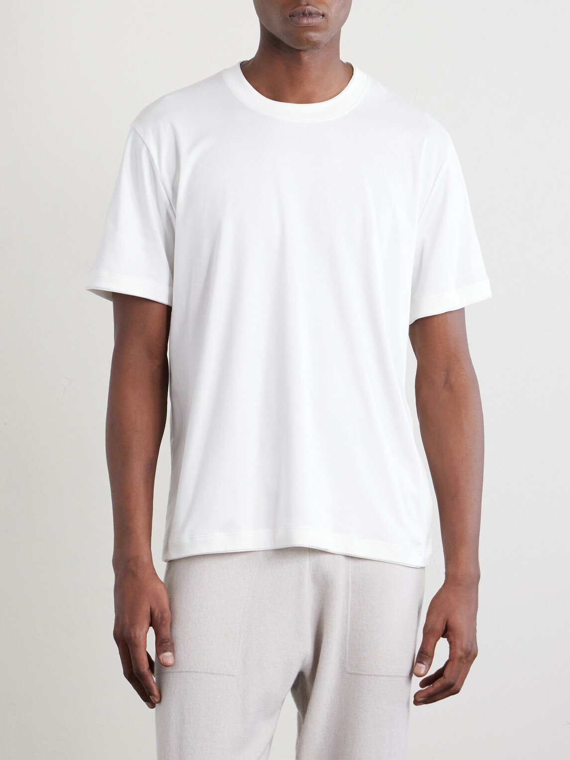 Eleventy - Cotton and Modal-Blend Jersey T-Shirt - White