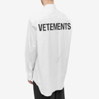 Vetements Men's Back Logo Shirt in White