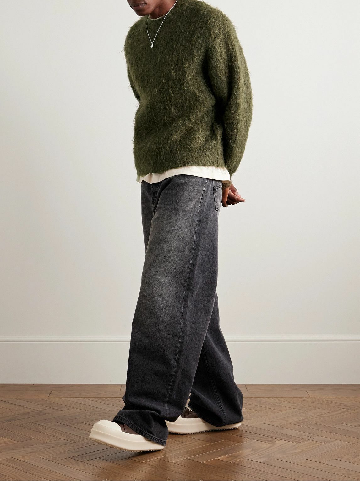 John Elliott - Brushed Ribbed-Knit Sweater - Green