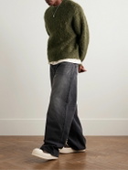 John Elliott - Brushed Ribbed-Knit Sweater - Green