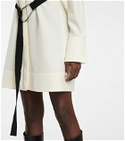 Victoria Victoria Beckham - Long-sleeved belted wool minidress