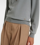 Valentino Tie-neck virgin wool sweater
