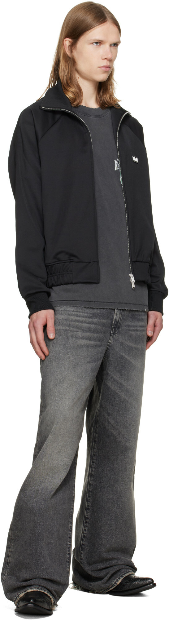 R13 Gray D'Arcy Loose Jeans