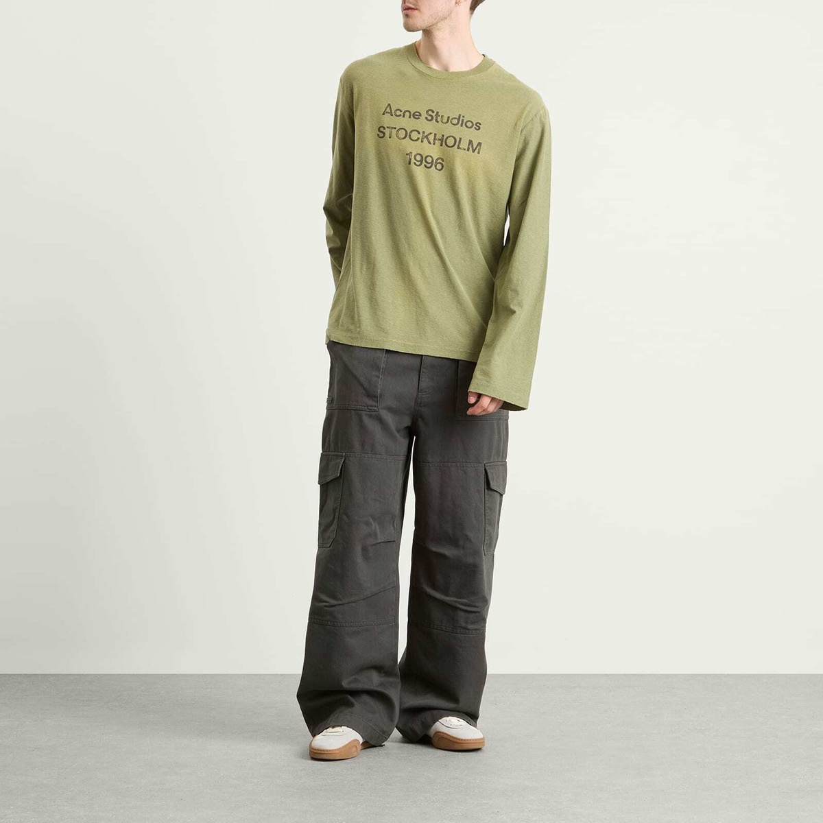 Acne Studios Men's Edden U 1996 Long Sleeve T-Shirt in Olive