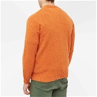 Albam Men's Boiled Wool Crew Neck Knit in Orange