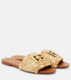 Dolce&Gabbana DG raffia-effect slides