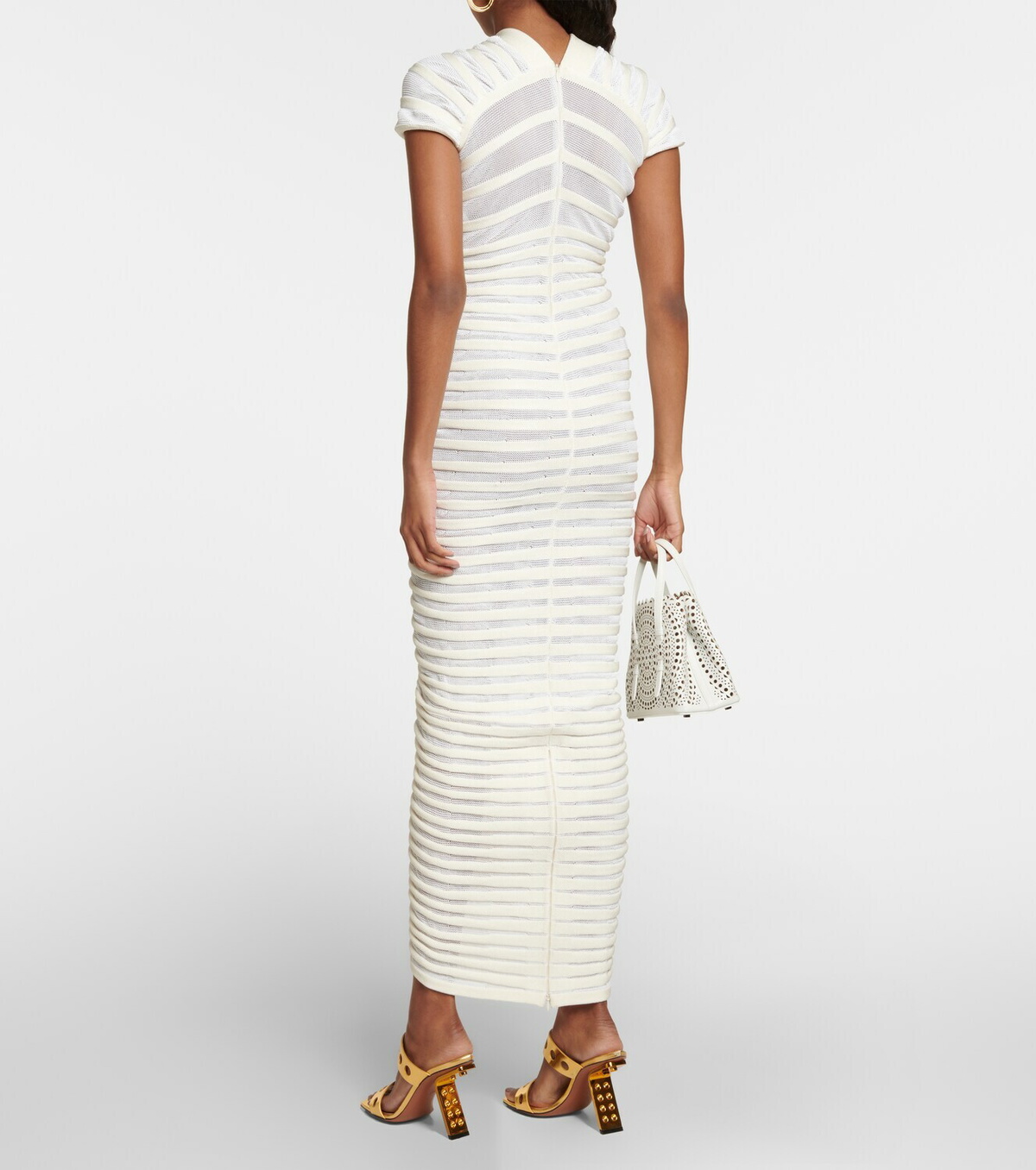 alaia flared ruched dress Buy Red Maxi Dress - Alaia Maxi Dress