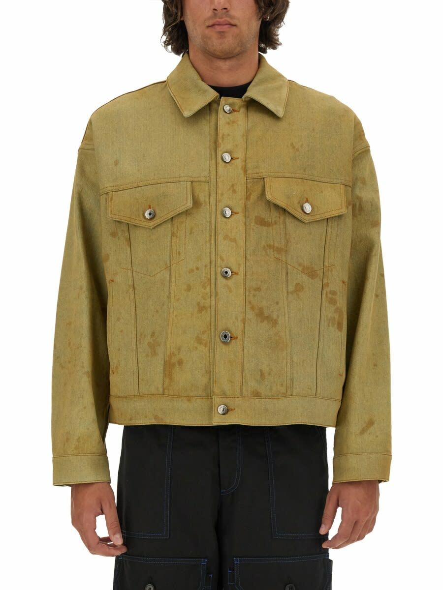 MSGM Black & White Giubbino Denim Jacket MSGM