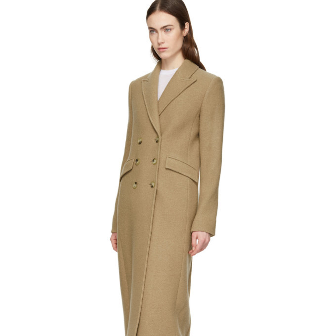 Alexachung Tan Double-Breasted Tailored Coat Alexachung