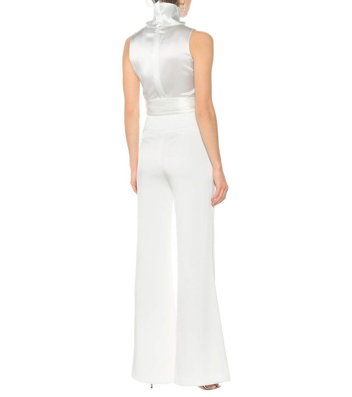 Galvan High-rise wide-leg crêpe pants