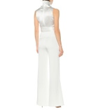 Galvan High-rise wide-leg crêpe pants