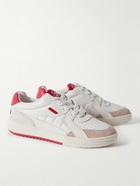 Palm Angels - Palm University Suede-Trimmed Leather Sneakers - White