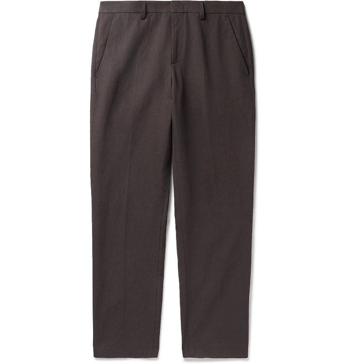 Photo: A.P.C. - Raphael Slim-Fit Cotton and Linen-Blend Twill Chinos - Gray