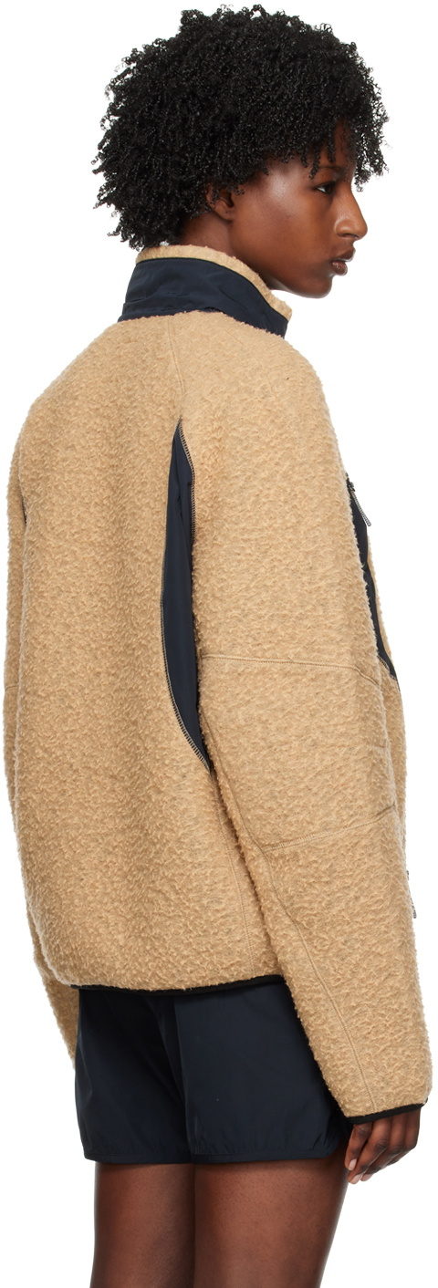 ROA Beige Paneled Sweater