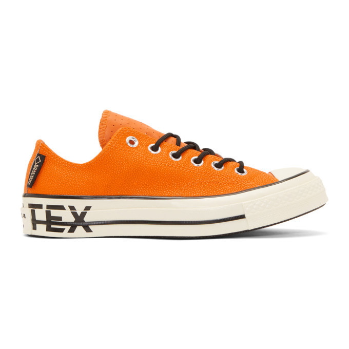 Photo: Converse Orange Leather Chuck 70 Low Sneakers