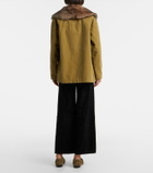 Stouls Lilou cropped suede wide-leg pants
