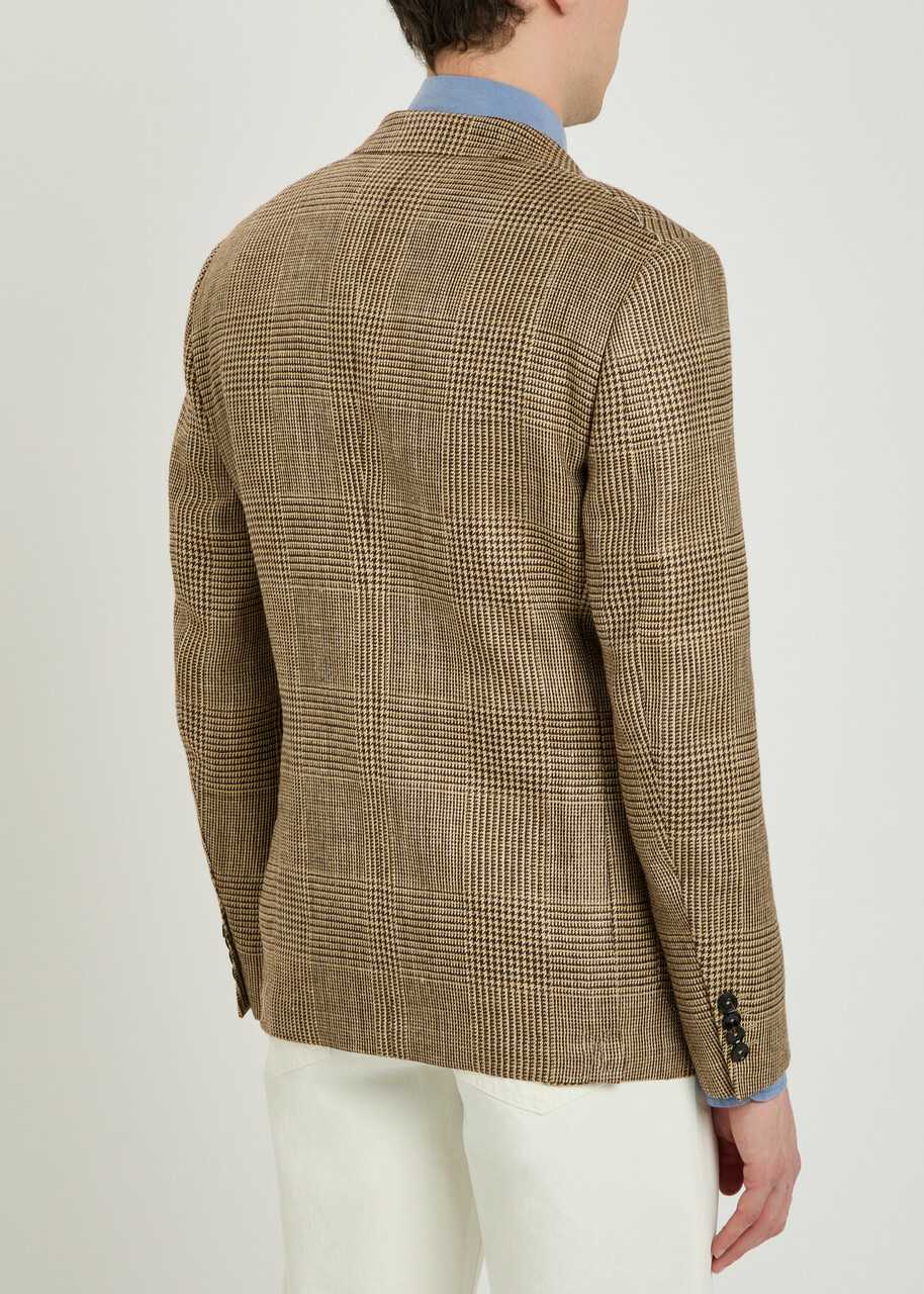Zegna Houndstooth Woven Blazer Multicoloured 1