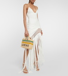 Loewe Paula's Ibiza Small logo raffia tote bag