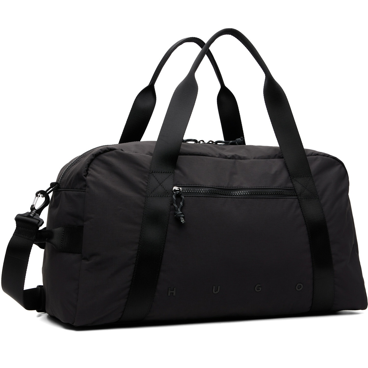 Hugo Black Wide-Set Logo Holdall Duffle bag