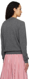 COMME des GARÇONS PLAY Gray Round Neck Cardigan