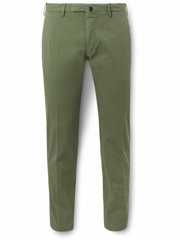 Photo: Incotex - Venezia 1951 Slim-Fit Stretch-Cotton Trousers - Green