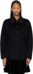 Róhe Black Double-Faced Sculptural Jacket