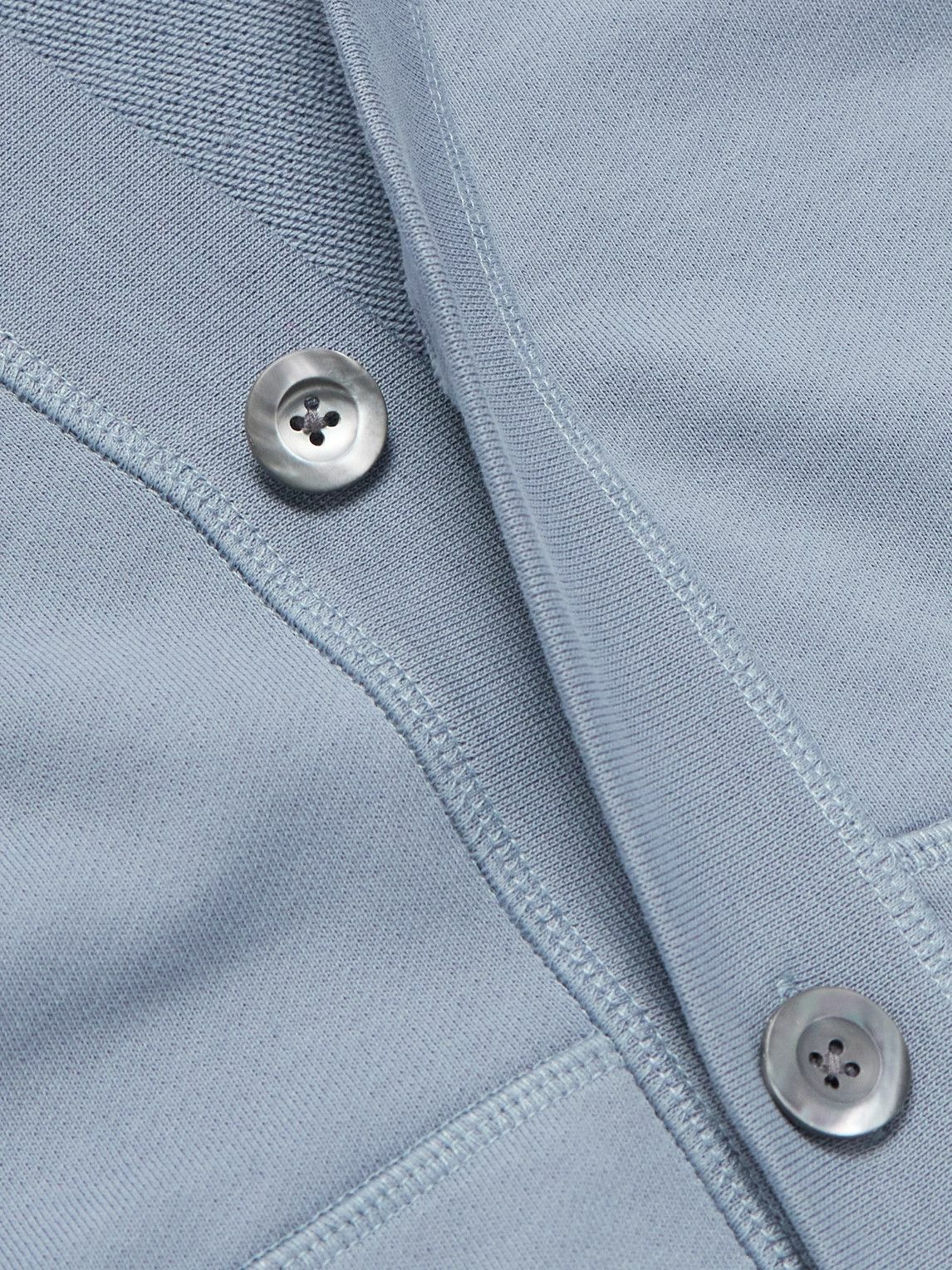 Mr P. - Cotton-Jersey Cardigan - Blue