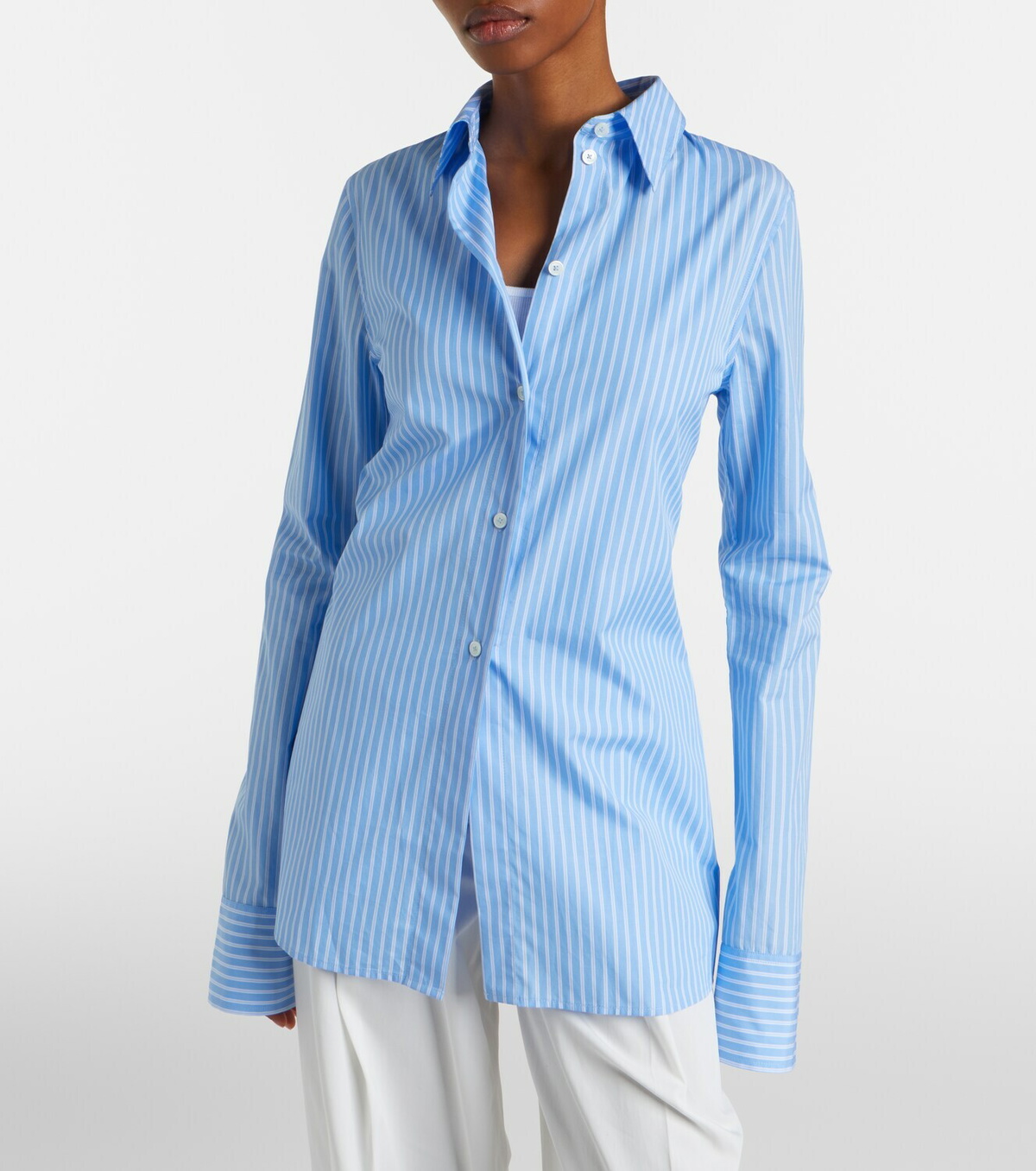 Toteme Striped cotton poplin shirt