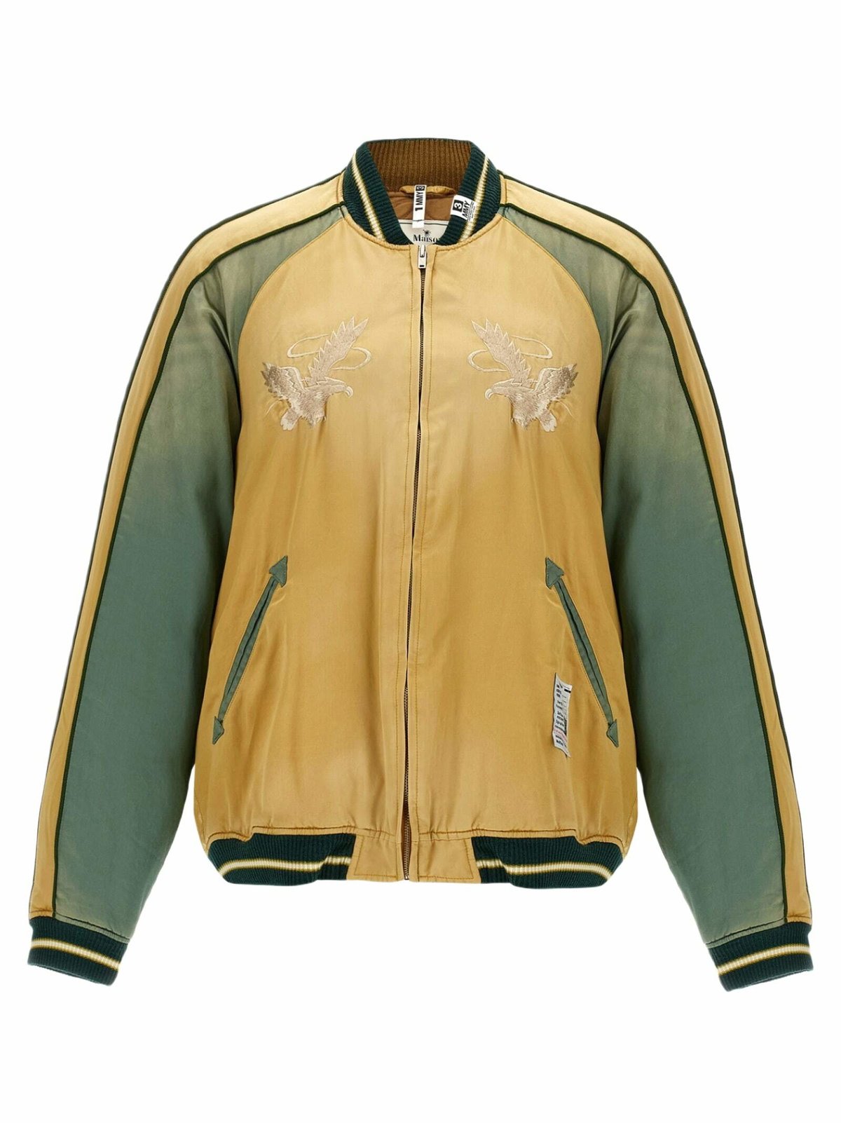 ブルゾン MIHARAYASUHIRO Army green nylon bomber jacket Mihara Yasuhiro Army Green Nylon Bomber Jacket Maison MIHARA