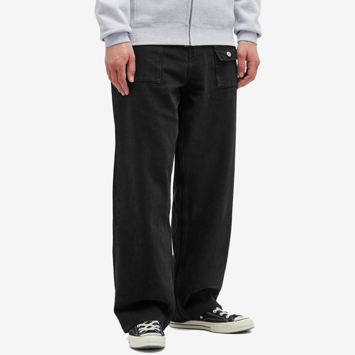Pleasures Men's Grind Baggy Denim Jeans in Black