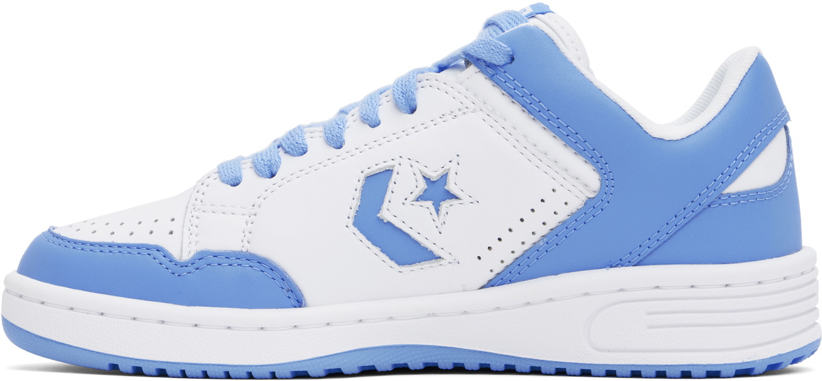 Converse White & Blue Weapon Low Top Sneakers Converse