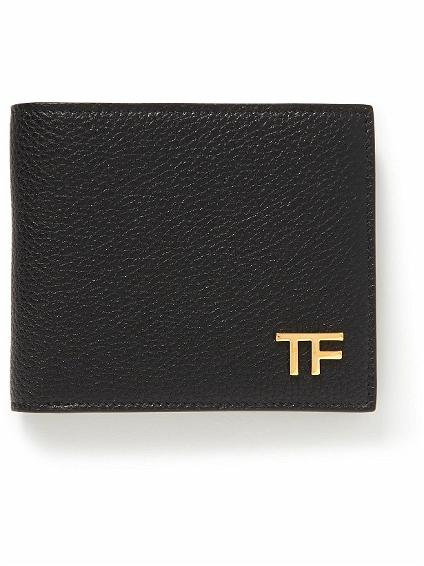 Photo: TOM FORD - Logo-Embellished Full-Grain Leather Bifold Cardholder