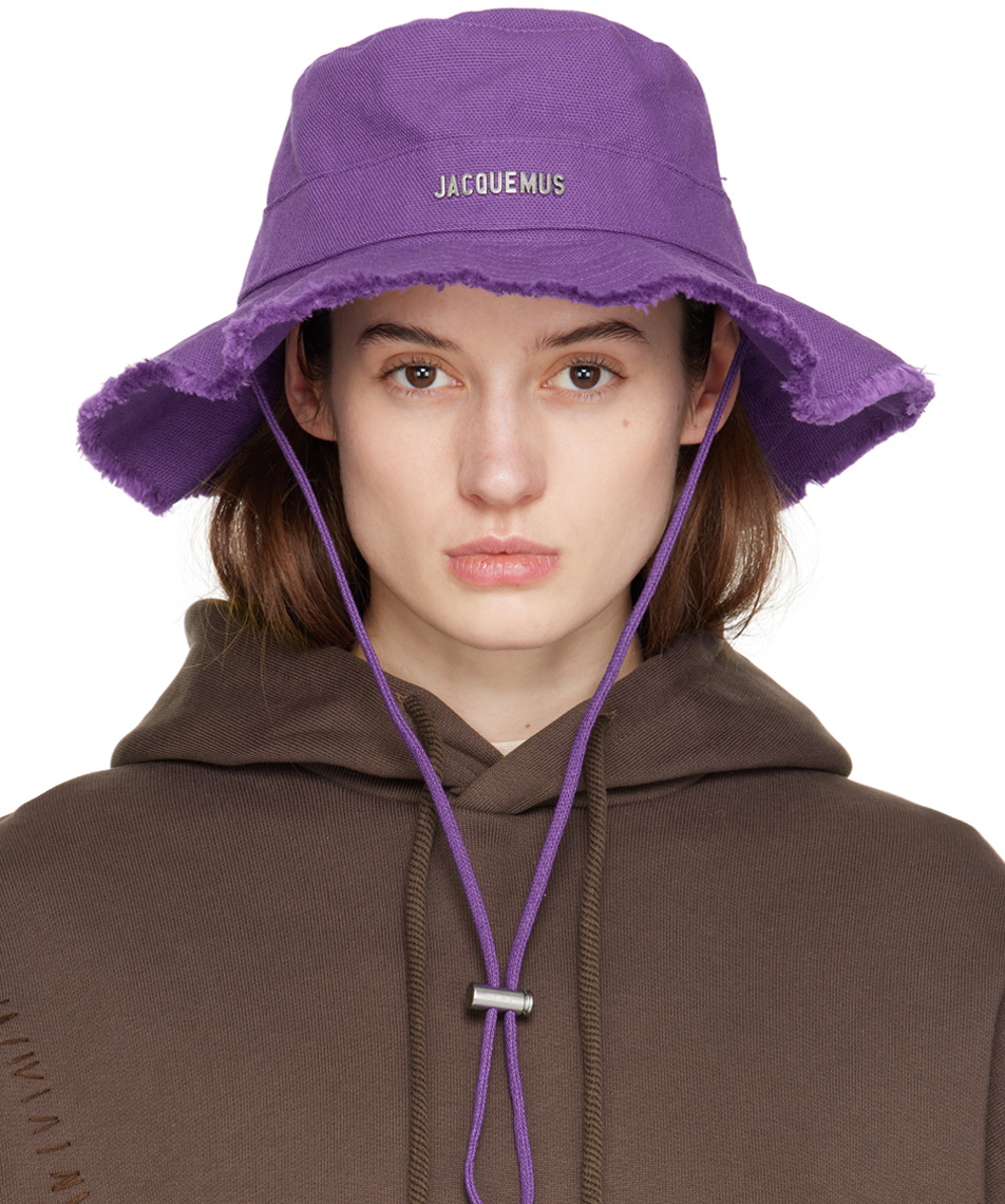 Jacquemus Lilac Bucket Hat with Logo JACQUEMUS Purple Le Papier  main image 2
