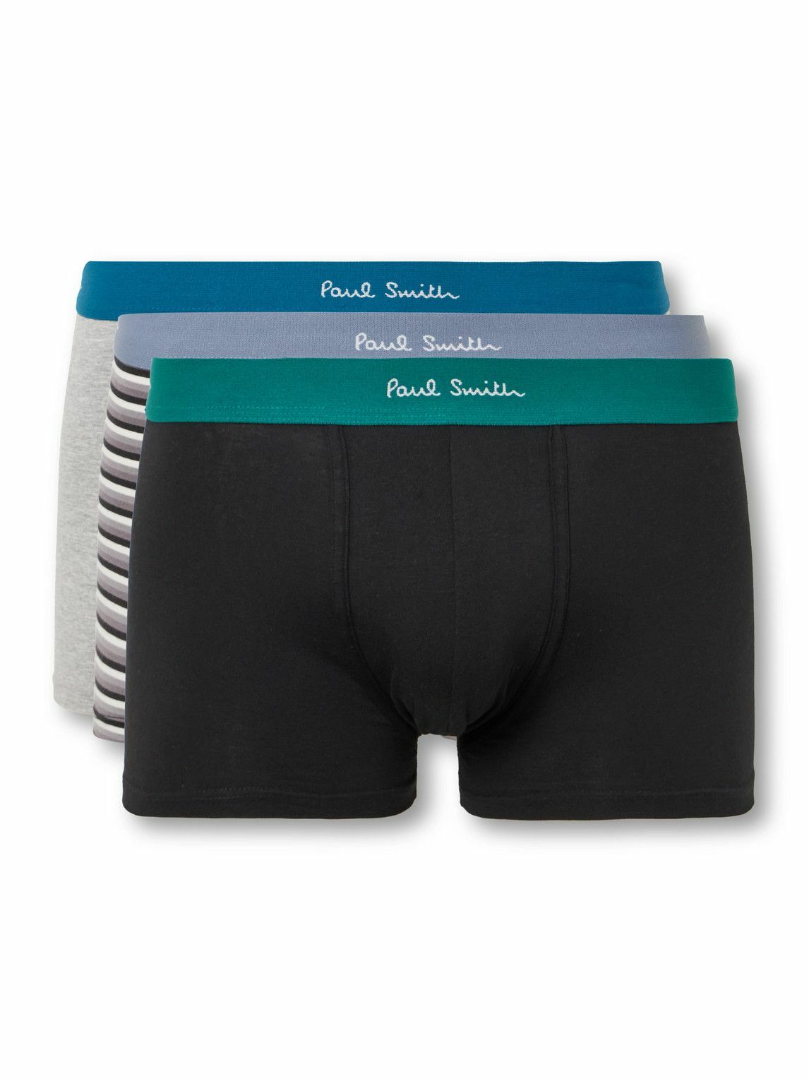 ボクサーパンツ Paul Smith Pack Of Three Briefs Black Low-Rise 'Artist Stripe' Boxer Briefs Three Pack
