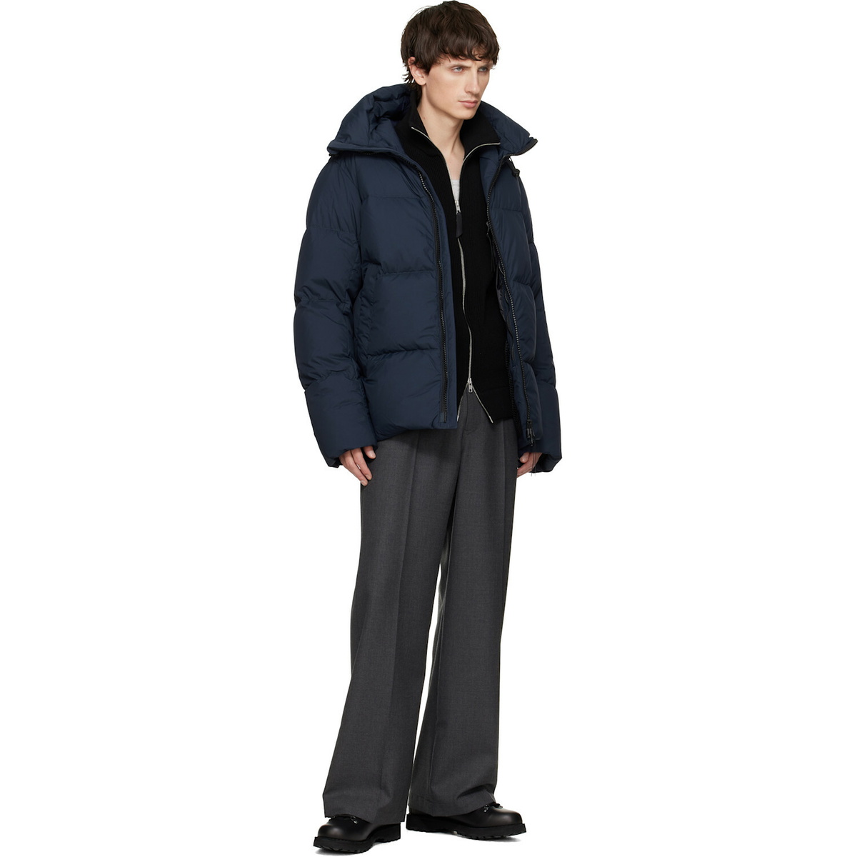 Canada Goose Navy 'Black Label' Crofton Puffer EnduraLuxe Down Jacket