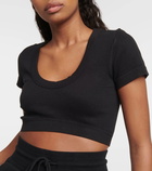 Alo Yoga Serene cotton-blend crop top