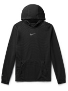 Nike Training - Pro Ribbed Dri-FIT Fleece Hoodie - Black