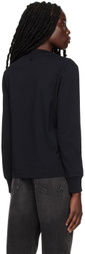 AMI Paris Black Ami de Cœur Long Sleeve T-Shirt